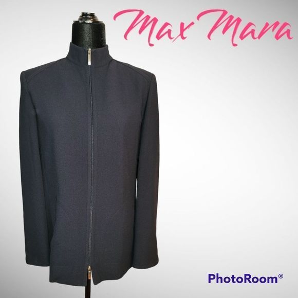 Max Mara Black Jacket Medium - Picture 2 of 13